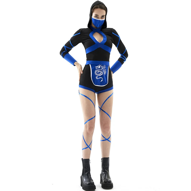 Women Sexy Ninja Costume Anime Dragon Samurai Ninja Cosplay Jumpsuit Uniform Sexy Suit Female Adult Halloween costume