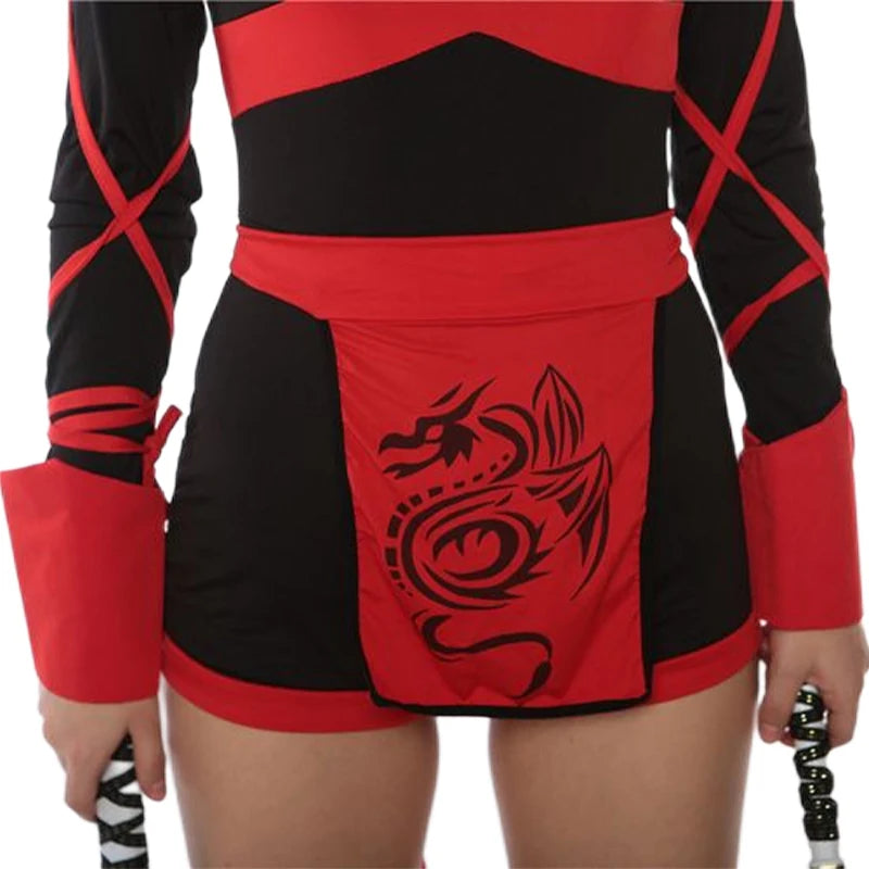 Women Sexy Ninja Costume Anime Dragon Samurai Ninja Cosplay Jumpsuit Uniform Sexy Suit Female Adult Halloween costume