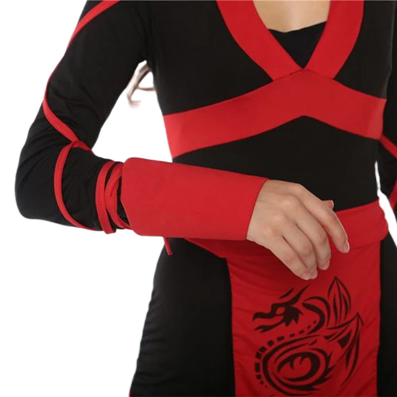 Women Sexy Ninja Costume Anime Dragon Samurai Ninja Cosplay Jumpsuit Uniform Sexy Suit Female Adult Halloween costume