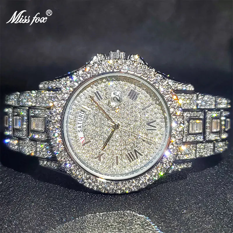 Masculino Diamond Quartz Watches